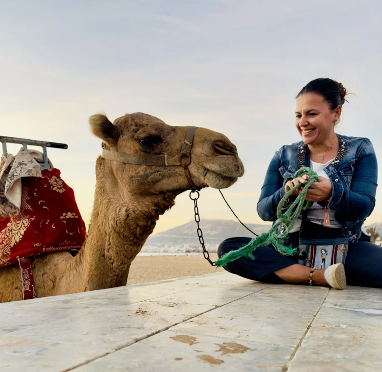 Jimmy és én az agadiri strandon