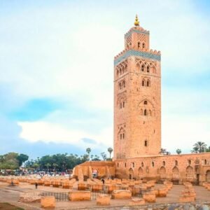 A Koutoubia mecset minaretje Marrakech szívében